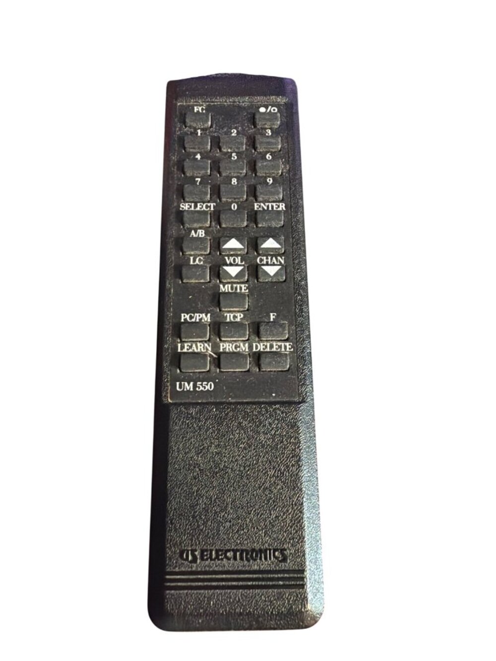 US Electronics UM 550 Universal Remote Control Black Made In China Tested Works
